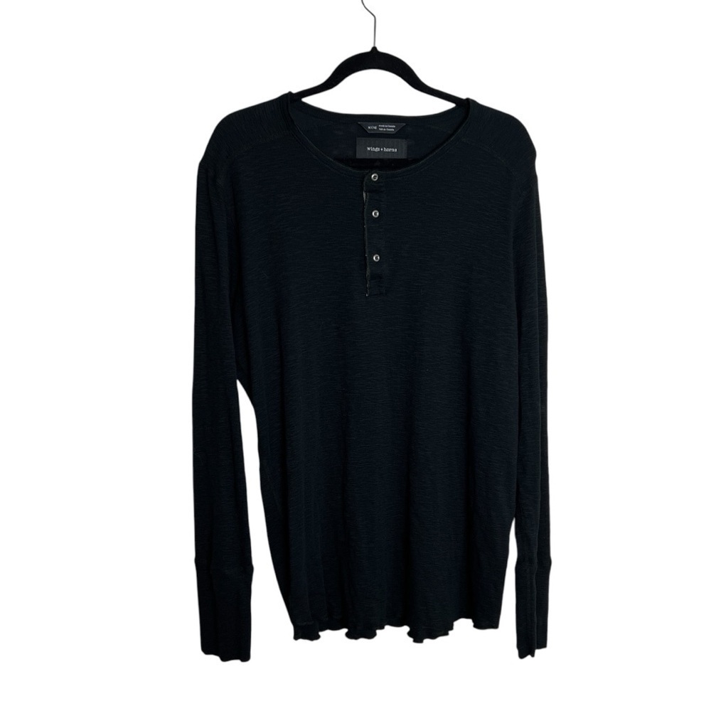 Wings + Horns Henley Long Sleeve Shirt